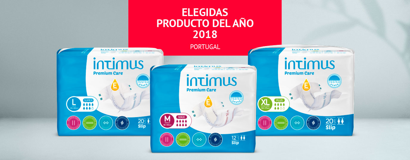 Pañales Intimus Premium Care, elegidos Producto del Año 2018 en Portugal